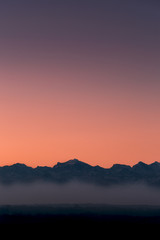 Sunset on the alps