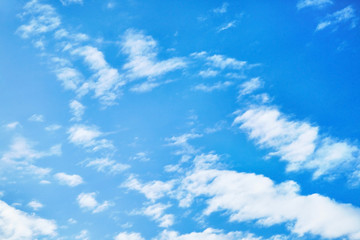 The blue sky with clouds, vivid background