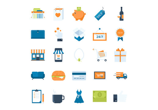 25 Shopping and Commerce Icons