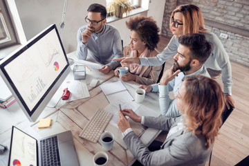 Business people working together in company