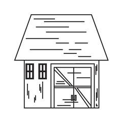 Isolated medieval building icon