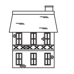 Isolated medieval building icon