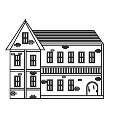 Isolated medieval building icon