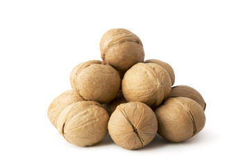 Slide walnuts close-up