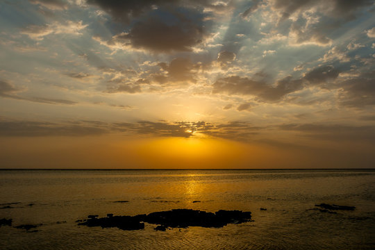 The Amazing Sunrise at the Red Sea in Calimera Habiba Beach Resort