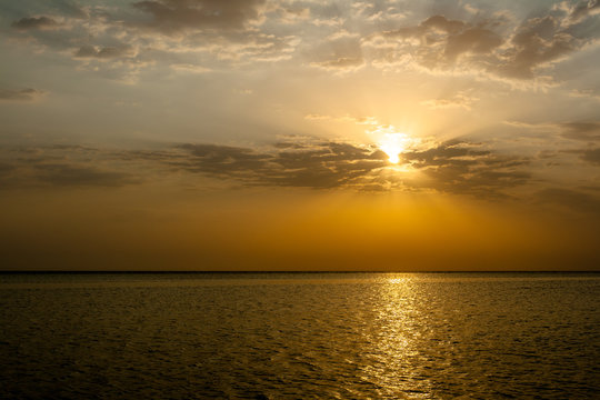 The Amazing Sunrise at the Red Sea in Calimera Habiba Beach Resort