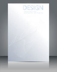 Abstract wavy lines background with grey & white colors, ideal for business, brochure cover designs.