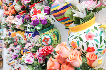 Obraz na płótnie Canvas Pots de fleurs en céramique
