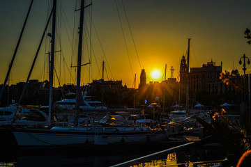 Sunset in Barcelona