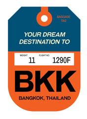 bangkok airport luggage tag
