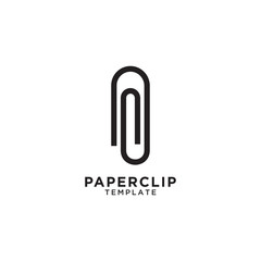 Paperclip object office supplies graphic template vector