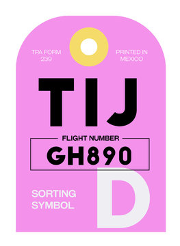 Tijuana airport luggage tag