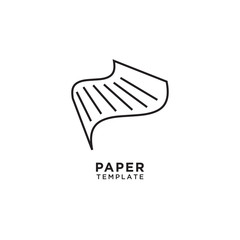 Illustration of abstract paper line art vector