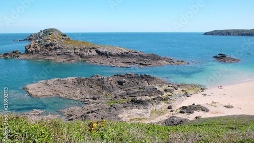 Saint Coulomb En Bretagne Panorama Sur La Plage Des