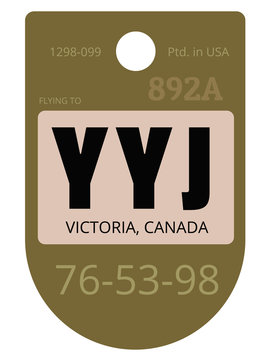 Victoria airport luggage tag