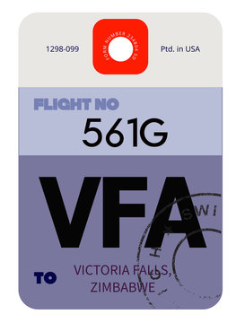 Victoria Falls airport luggage tag