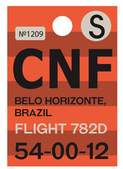 Belo Horizonte airport luggage tag