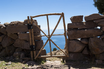 View toward Lake Titicaca from Taquile Island.
