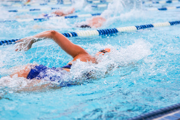 Fototapeta na wymiar Freestyle swimmer