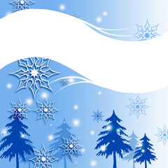 クリスマス　クリスマス背景　クリスマスツリー　雪　結晶　