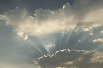 Sun's rays in early morning;  Wyoming