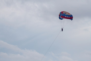 parachute in the sky