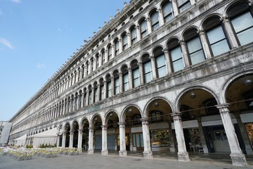 Fototapeta premium Venice,Italy-July 25, 2018 : Piazza San Marco or St Mark's Square in Venice
