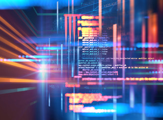 Programming code abstract technology background of software developer and  Computer script