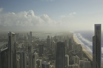 Clouds Over City Skyline