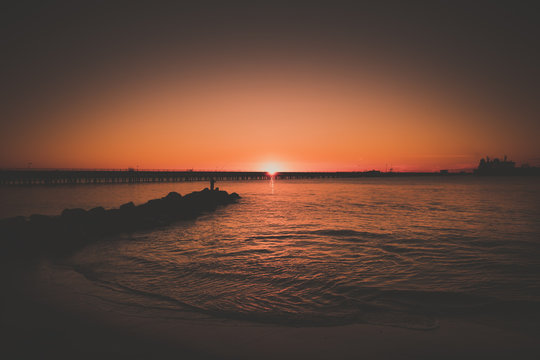 sunset in kurnell 