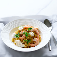 Risotto with White Fish & Prawn