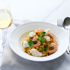 Risotto with White Fish & Prawn
