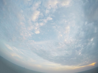 An image of a dramatic clouds cape in a dark blue tropical sky. Taken with a wide angle lens 