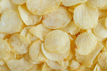 crispy potato chips snack texture background