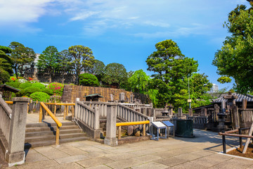 The grave of 47 ronin at Sengakuji Temple in Tokyo, Japan