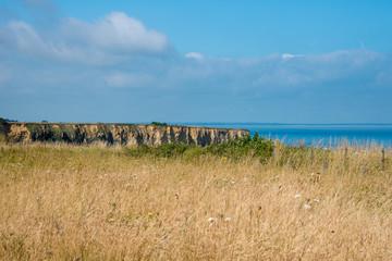 Fototapeta na wymiar Beaches and battlefield in Normandy France