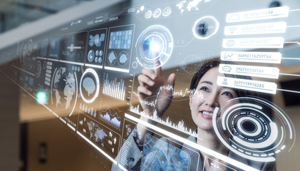 Futuristic graphical user interface.