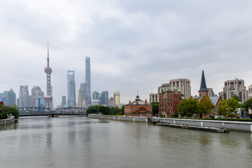 Fototapeta na wymiar Urban scenery in Shanghai, China