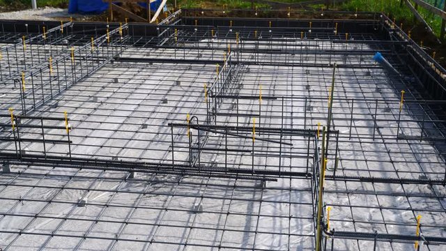 木造住宅　基礎工事の配筋　ベタ基礎　