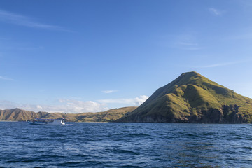 Morning light hits the northern part of Padar Island in the Komodo National Park.