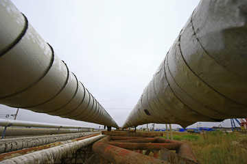 Oil pipelines and valves, industrial equipment