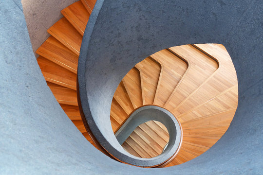 Abstract art design detail of interior stair walk way  