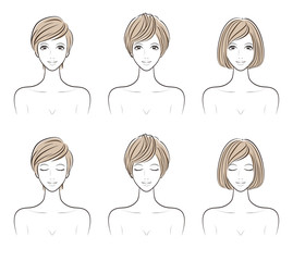 ヘアスタイルのイラスト
