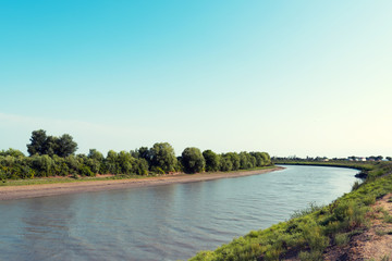 Obraz premium Plain calm river