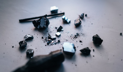 mineral of galena on a white background