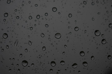Rain drops on the glass