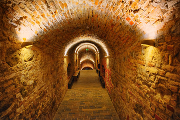 Inside Bastion of the Vilnius City Wall. Lithuania.