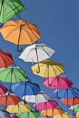 Fototapeta na wymiar parapluie soleil pluie ete ciel chaleur decoration ombrelle meteo climat rechauffement environnement