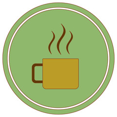 Camping cup vector icon