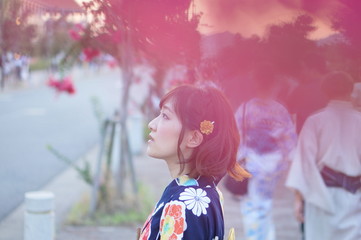 浴衣の女性